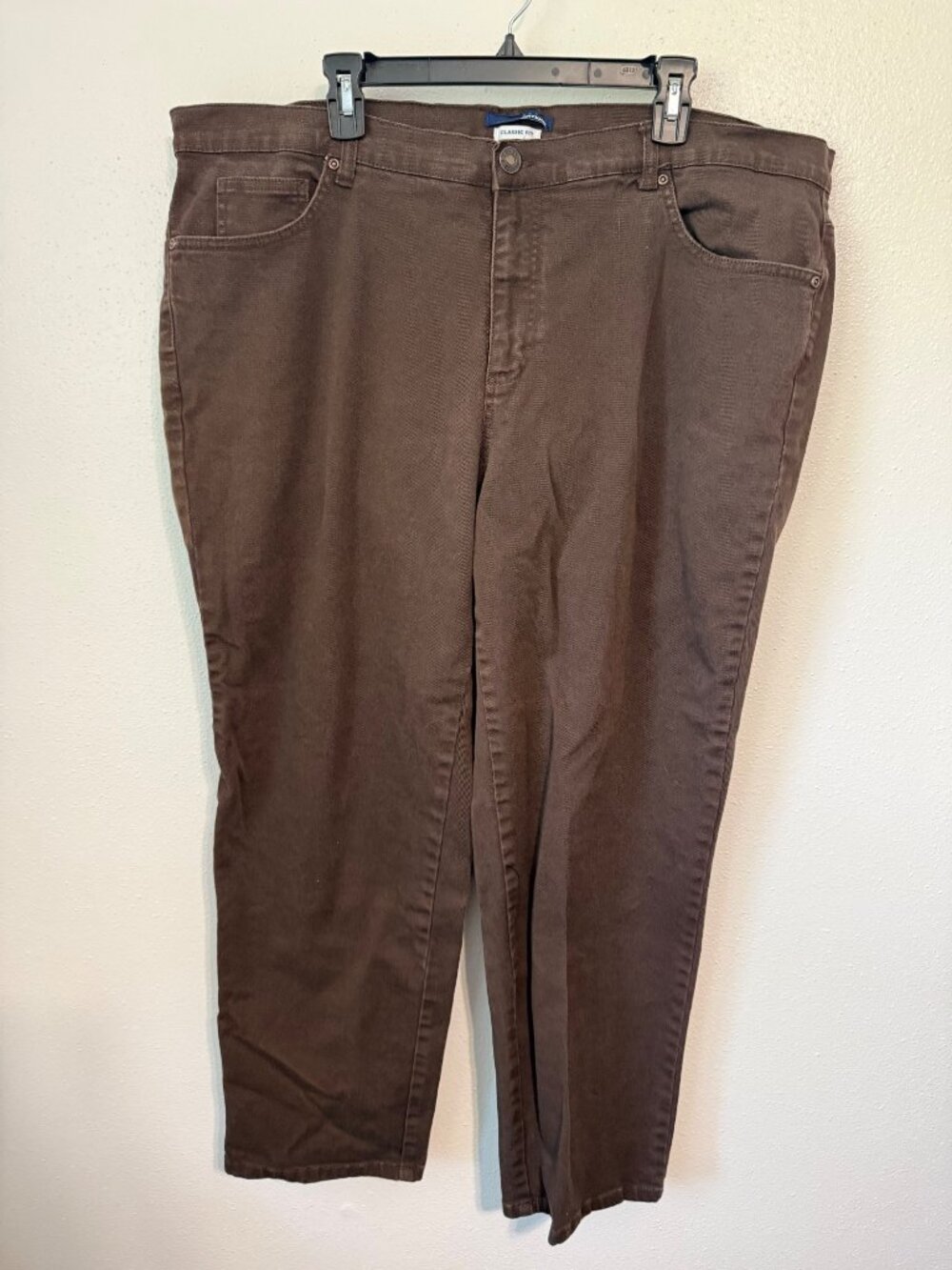Basic Editions Jeans Brown Classic Fit Stretch Womans 22W